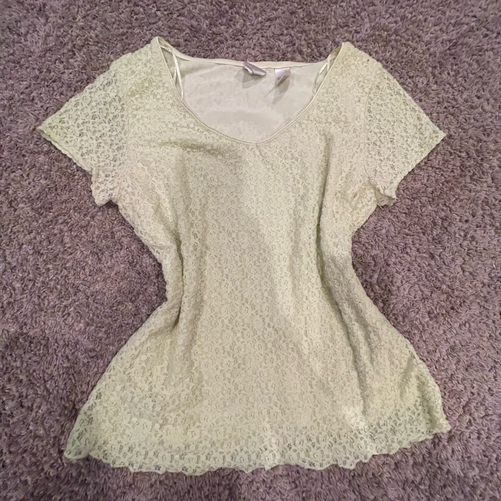 Emma James Lace V-Neck Blouse - Cream